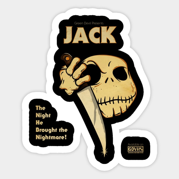 Jack Sticker by Greendevil